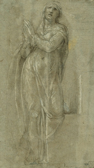 Study after Michelangelo‚Äôs Rachel on the tomb of Julius II Poster Print by Girolamo Muziano