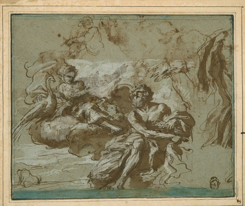 Jupiter, Juno, and Io  Poster Print by Girolamo Troppa