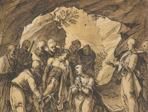 The Entombment of Christ  Poster Print by Hermann Weyer