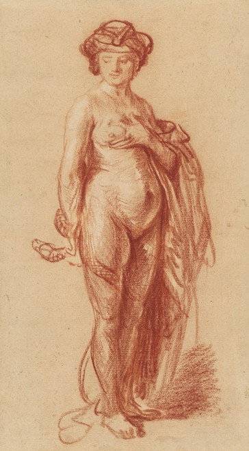 Nude Woman with a Snake  Poster Print by Rembrandt van Rijn