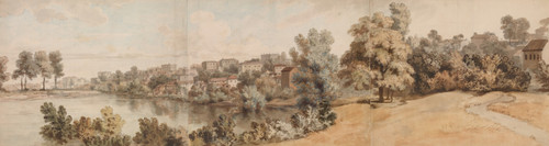 Italianate River Landscape  Poster Print by William Taverner