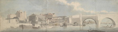 Westminster Bridge, the Surrey Side  Poster Print by Samuel Scott