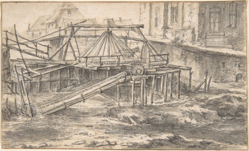 Dredging a Canal  Poster Print by Jacob van Ruisdael