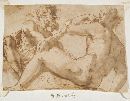 Studies for Recumbent Allegorical Figures  Poster Print by Prospero Fontana