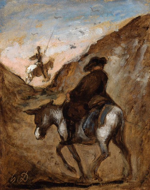 Don Quijote und Sancho Panza  Poster Print by Honor√É¬© Daumier
