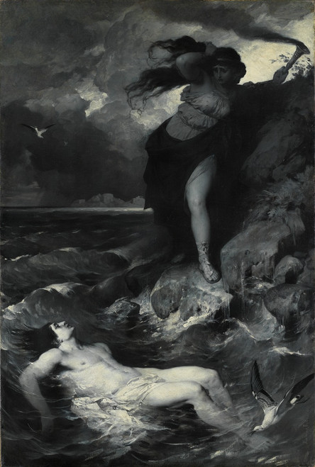 Hero and Leander  Poster Print by Ferdinand Keller