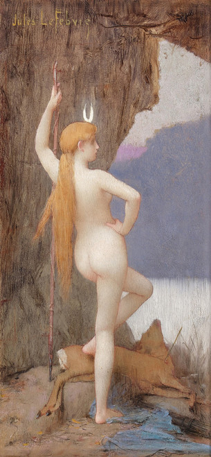 Diana, The Huntress Poster Print by Jules Joseph Lefebvre