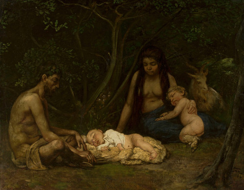 Satyr‚Äôs family   Poster Print by Hans Thoma