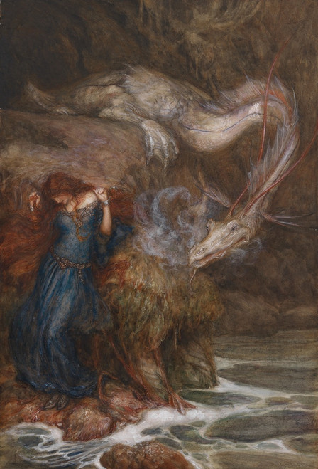 Andromeda Poster Print by Arthur Rackham