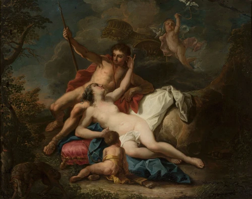Venus and Adonis Poster Print by Anonymous
