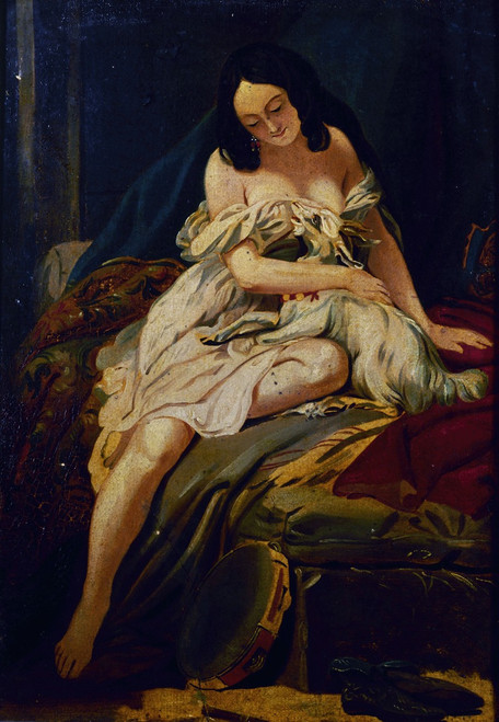 Esquisse pour le tableau Œì√á√øLa Esmeralda et sa ch‚îú¬øvreŒì√á√ñ  Poster Print by Baron Charles de Steuben