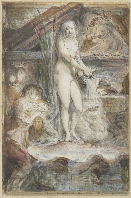 Allegorie op de dood van Voltaire  Poster Print by Gabriel Jacques de Saint-Aubin