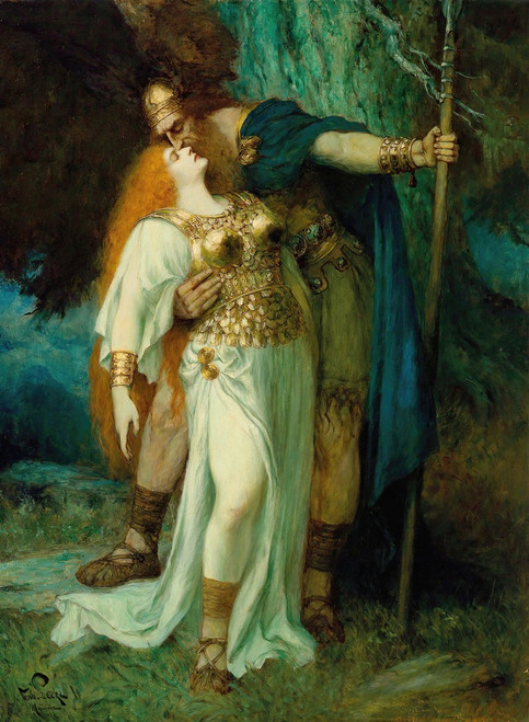 WotanŒì√á√ñs Farewell To Brunhilde Poster Print by Ferdinand Leeke