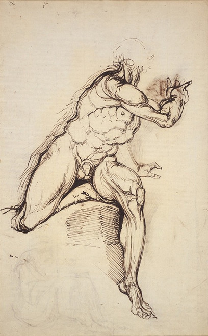 Male nude  Poster Print by Henry Fuseli