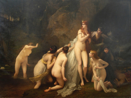 Diane surprised  Poster Print by Jules Joseph Lefebvre
