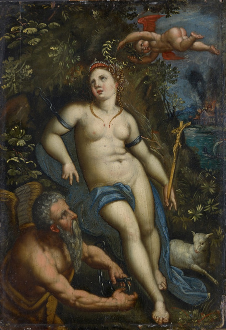 Allegory, Time liberates faith Poster Print by Anonymous