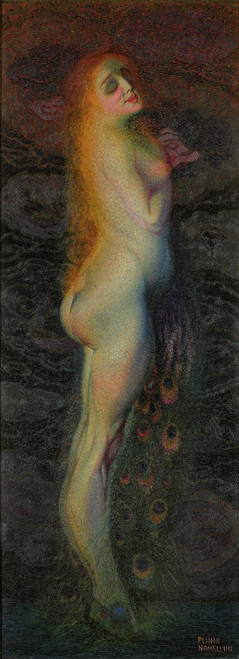 Oro Ed Azzurro Poster Print by Plinio Nomellini