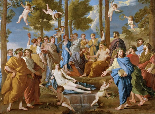 El Parnaso Poster Print by Nicolas Poussin