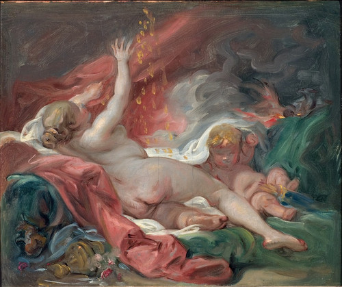 Dana‚îú¬Ω and the Shower of Gold. Study Poster Print by Fran‚îú¬∫ois Boucher