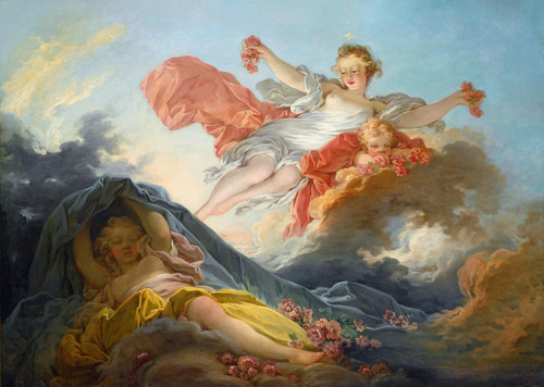 The Goddess Aurora triumphing Over Night Poster Print by Jean-Honor‚îú‚åê Fragonard