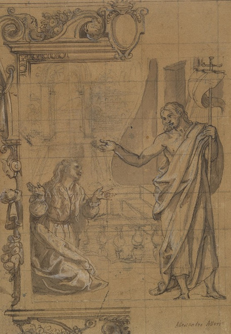Christ and Mary Magdalene  Poster Print by Alessandro Allori