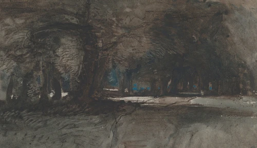 A Woodland Scene at Dusk  Poster Print by William James M‚îú‚ïùller