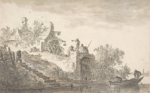 Landscape with Figures  Poster Print by Jan van Goyen