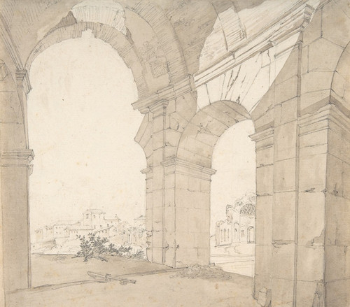 View of the Baths of Caracalla in Rome  Poster Print by Dani‚îú¬Ωl Dupr‚îú‚åê