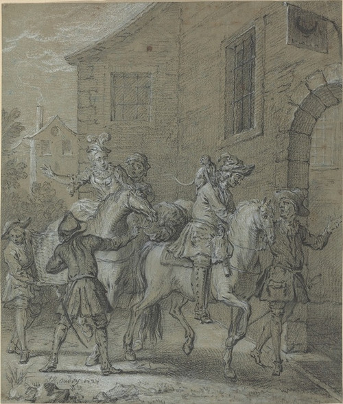 LŒì√á√ñArrivee de lŒì√á√ñOperateur dans lŒì√á√ñhotellerie  Poster Print by Jean-Baptiste Oudry