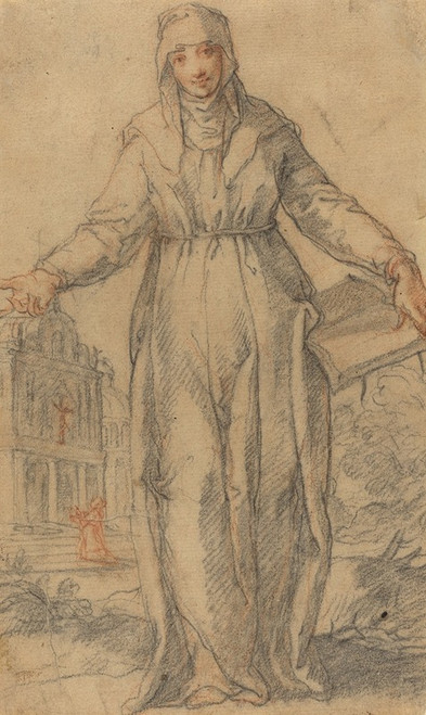 Female Saint   Poster Print by Italian School