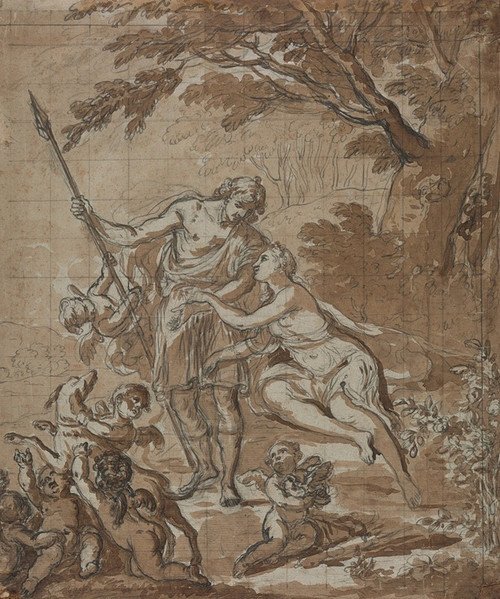 Venus and Adonis  Poster Print by Anonymous