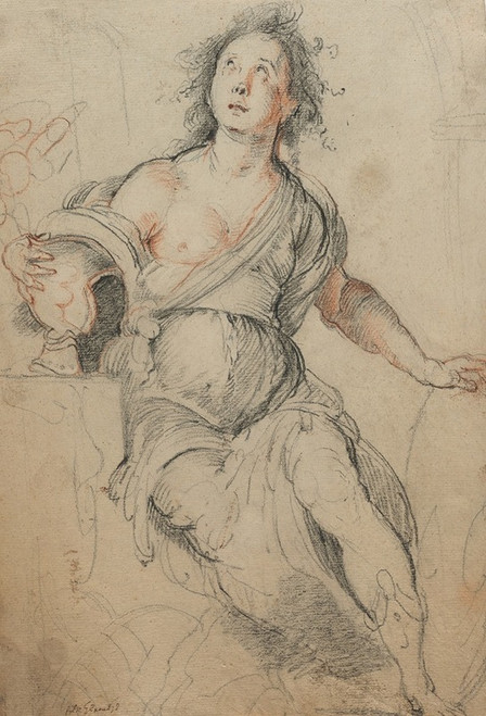Allegorical Figure  Poster Print by Bernardo Strozzi