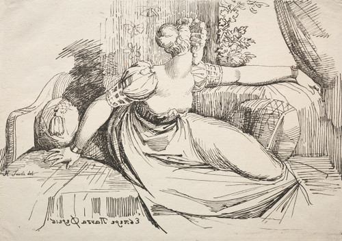 Woman on a Sofa  Poster Print by Henry Fuseli
