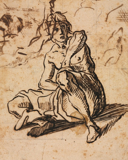 Seated Figure  Poster Print by Anonymous