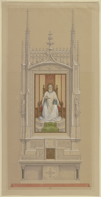 Entwurf eines Bartholom‚îú√±us-Altars f‚îú‚ïùr den Frankfurter Dom  Poster Print by Eduard von Steinle