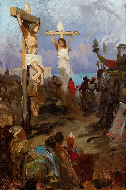 Christian Golgotha, sketch  Poster Print by Henryk Siemiradzki