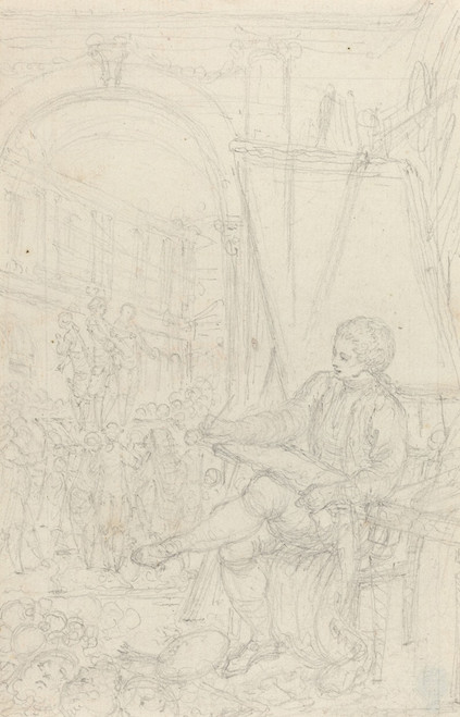 Self-Portrait  Poster Print by Hubert-Fran‚îú¬∫ois Gravelot