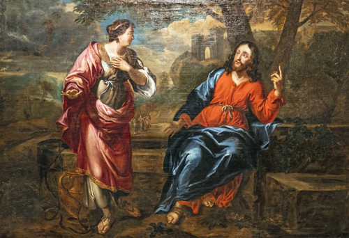 Le Christ et la Samaritaine  Poster Print by Anonymous