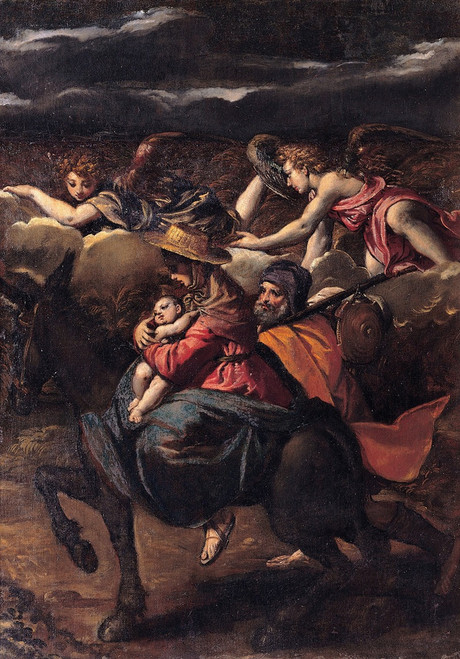 Flight into Egypt  Poster Print by Scarsellino