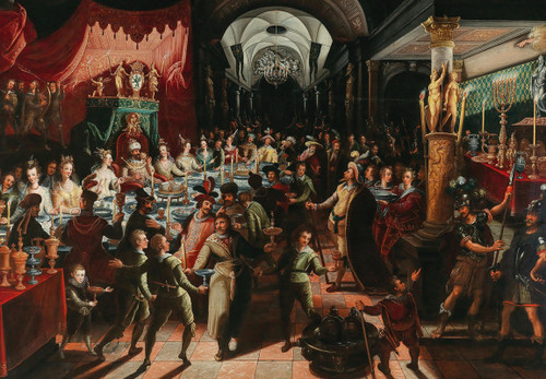 BelshazzarŒì√á√ñs Feast Poster Print by Bartholom‚îú√±us Strobl II