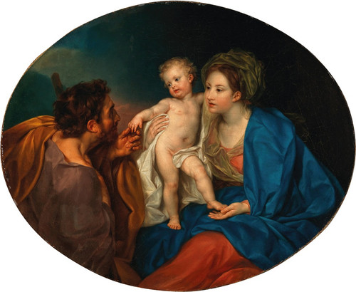 The Madonna and Child with a shepherd Poster Print by Anton Von Maron