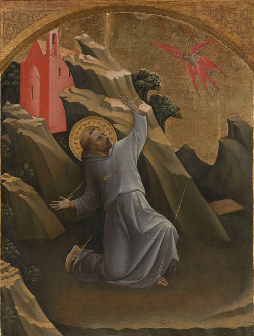 Saint Francis Receiving the Stigmata  Poster Print by Lorenzo Monaco
