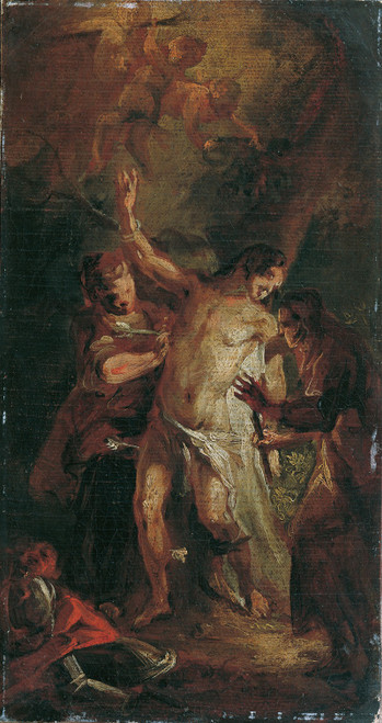 Der heilige Sebastian und die Frauen  Poster Print by Josef Anton Mesmer