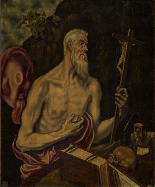 St Jerome in Penitence Poster Print by El Greco