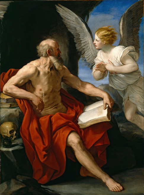 The Angel Appearing to St. Jerome  Poster Print by Guido Reni