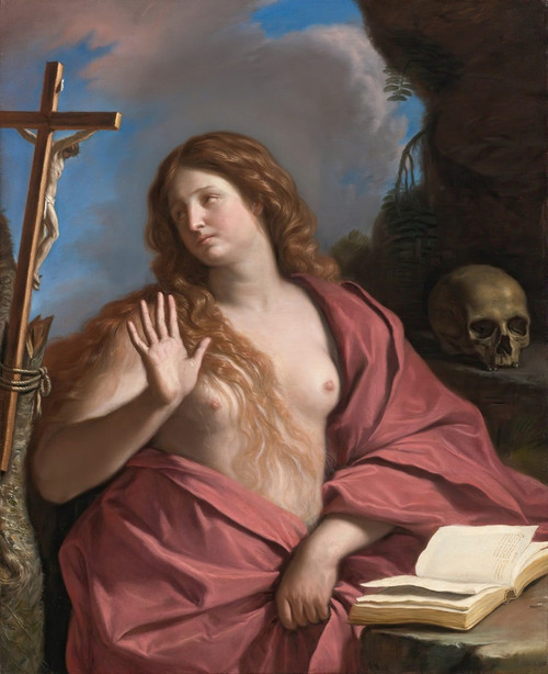 The Penitent Magdalene Poster Print by Guercino