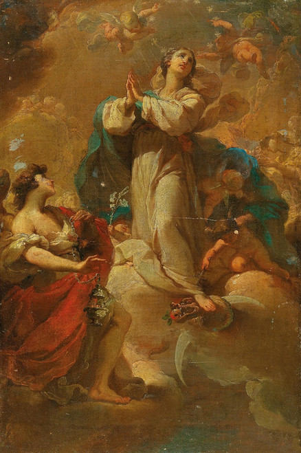 The Immaculate Conception with Angels Poster Print by Ubaldo Gandolfi