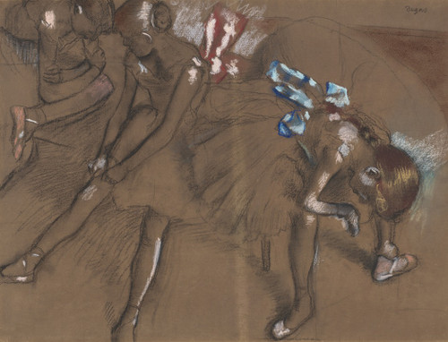 Three Dancers Resting  Poster Print by Edgar Degas