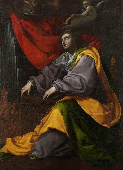 St Cecilia Poster Print by Anonymous