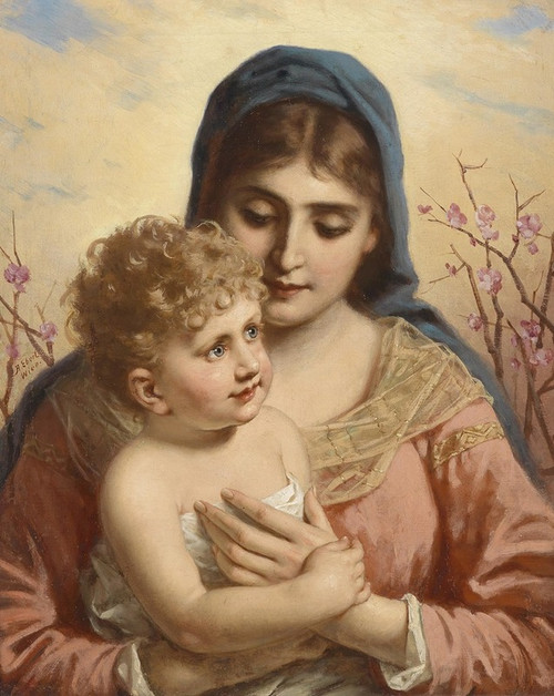 Madonna And Child Poster Print by Anton Ebert